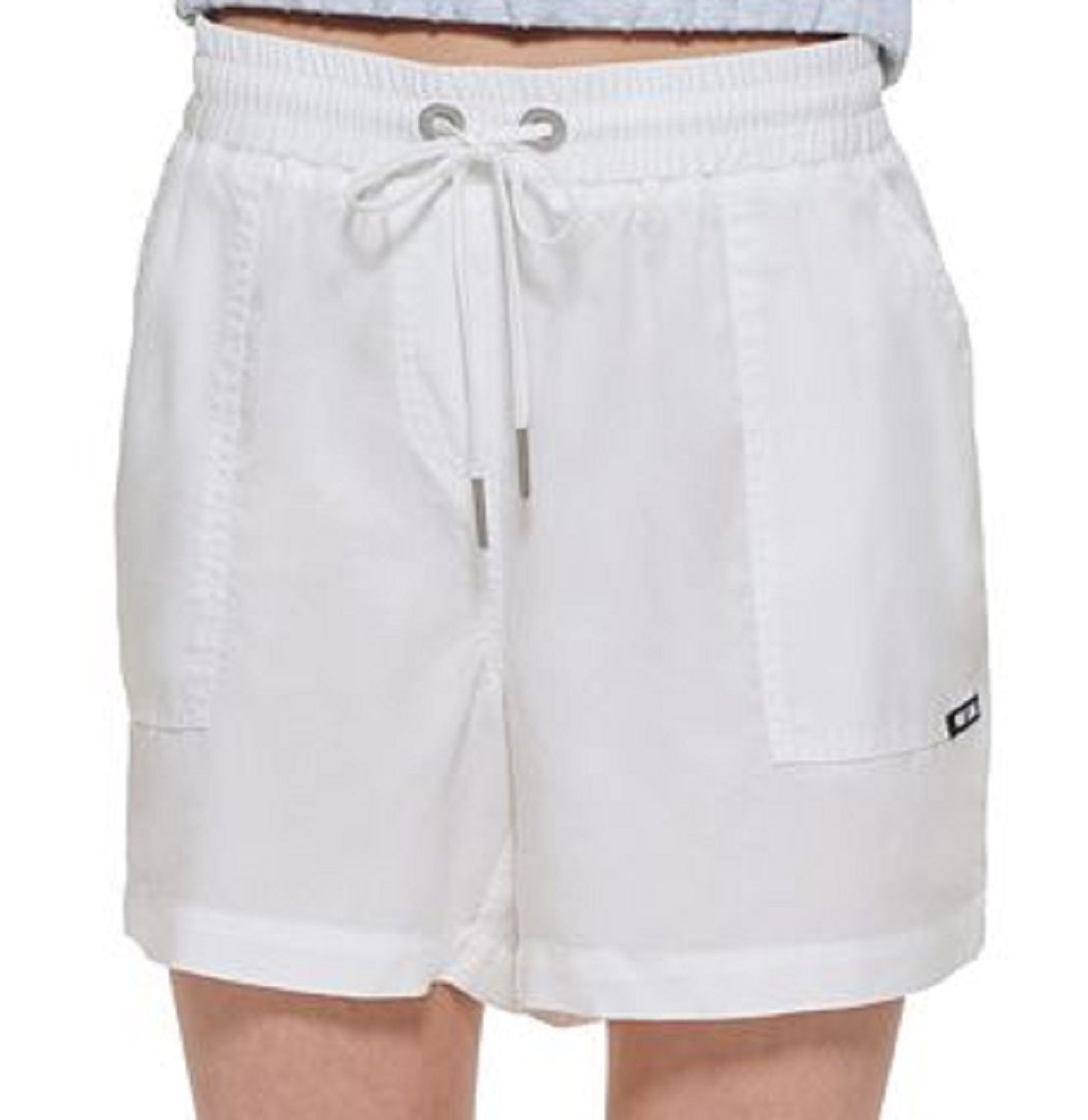 DKNY Women's Pull On Shorts White Size Large