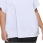 DKNY Women's Pride Logo T-Shirt White Size 1X