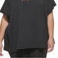 DKNY Women's Pride Logo T-Shirt Black Size 1X