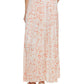 DKNY Women's Printed Pleated Maxi Skirt White Size Small