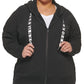 DKNY Women's Logo Drawstring French Terry Hoodie White Size 3X