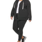 DKNY Women's Logo Drawstring French Terry Hoodie White Size 3X