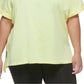 DKNY Women's Cotton Logo T-Shirt Yellow Size 2X