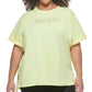 DKNY Women's Cotton Logo T-Shirt Yellow Size 2X