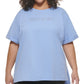 DKNY Women's Cotton Logo T-Shirt Purple Size 2X