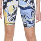 DKNY Women's Printed High Waist 9 Bike Shorts Blue Size Small