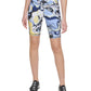 DKNY Women's Printed High Waist 9 Bike Shorts Blue Size Small