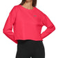 DKNY Sport Women's Metallic Logo Cropped Sweatshirt Pink Size XS
