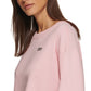 DKNY Women's Metallic Logo Cropped Sweatshirt Pink Size Large