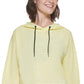 DKNY Women's Mesh Hoodie Yellow Size X-Large