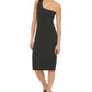 DKNY Women's One Shoulder Dress Black Size Large