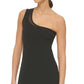 DKNY Women's One Shoulder Dress Black Size Large