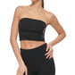 DKNY Women's Exploded Sport Outline Logo Tube Top Black Size Large