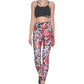 DKNY Women's Printed High Waist 7/8 Leggings Pink Size Large