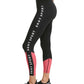 DKNY Women's High Waist Colorblocked 7/8 Leggings Pink Size X-Large