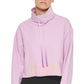 DKNY Women's Ombre Logo Funnel Neck Pullover Purple Size Large