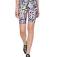DKNY Women's Printed High Waist 9 Bike Shorts Pink Size Medium