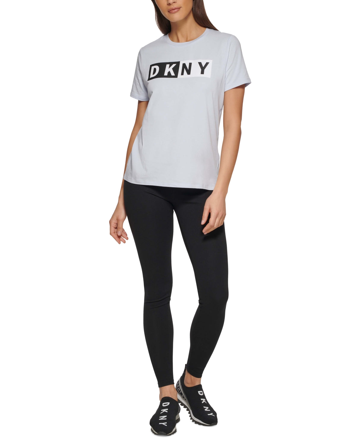 DKNY Women's Sport Logo T-Shirt Blue Size Medium