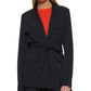 DKNY Women's Utility Belted Blazer Blue Size Medium