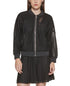 dkny-womens-striped-mesh-bomber-jacket-black-size-large