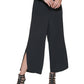 DKNY Women's Split Hem Wide Leg Pants Black
