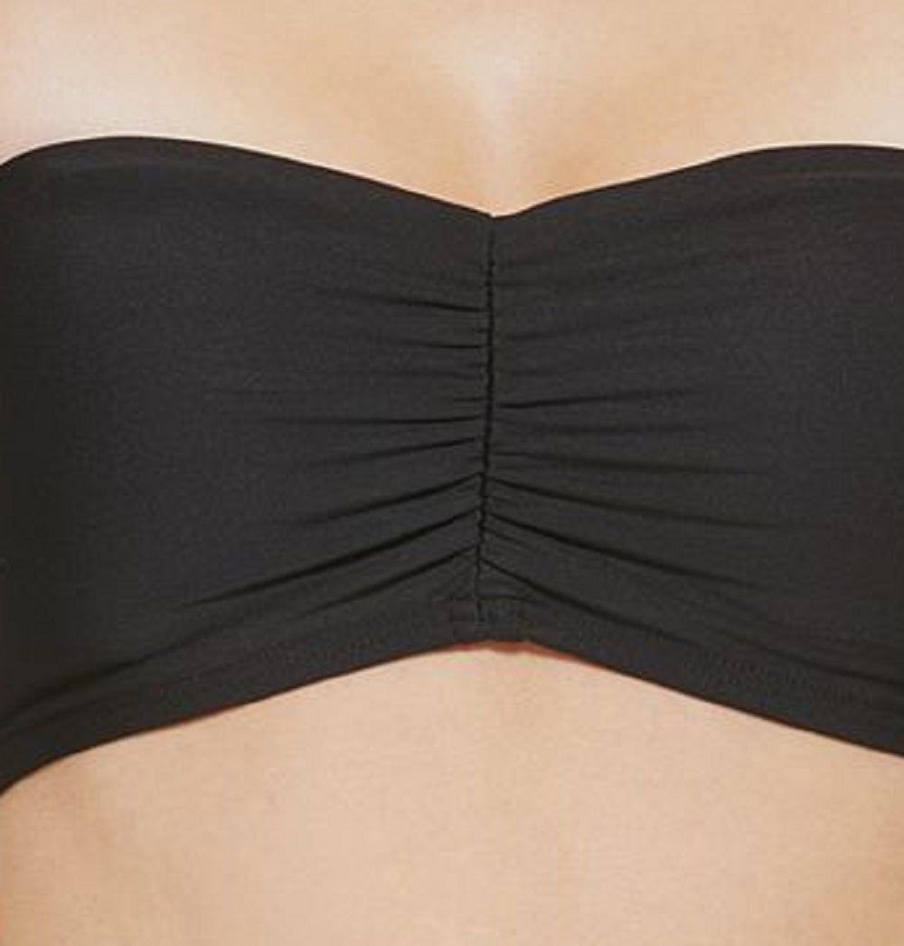DKNY Women's Bandeau Bikini Top Swimsuit Black Size Large
