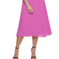 DKNY Women's Smocked Sleeve Midi Dress Pink Size 14