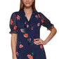 DKNY Women's Short Sleeve Swing Dress Blue Size 4