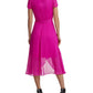 DKNY Women's Flutter Faux Wrap Chiffon Dress Purple Size 6 Petite