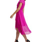 DKNY Women's Flutter Faux Wrap Chiffon Dress Purple Size 6 Petite