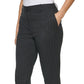 DKNY Women's High Waist Striped Pants Black Size 8Petite
