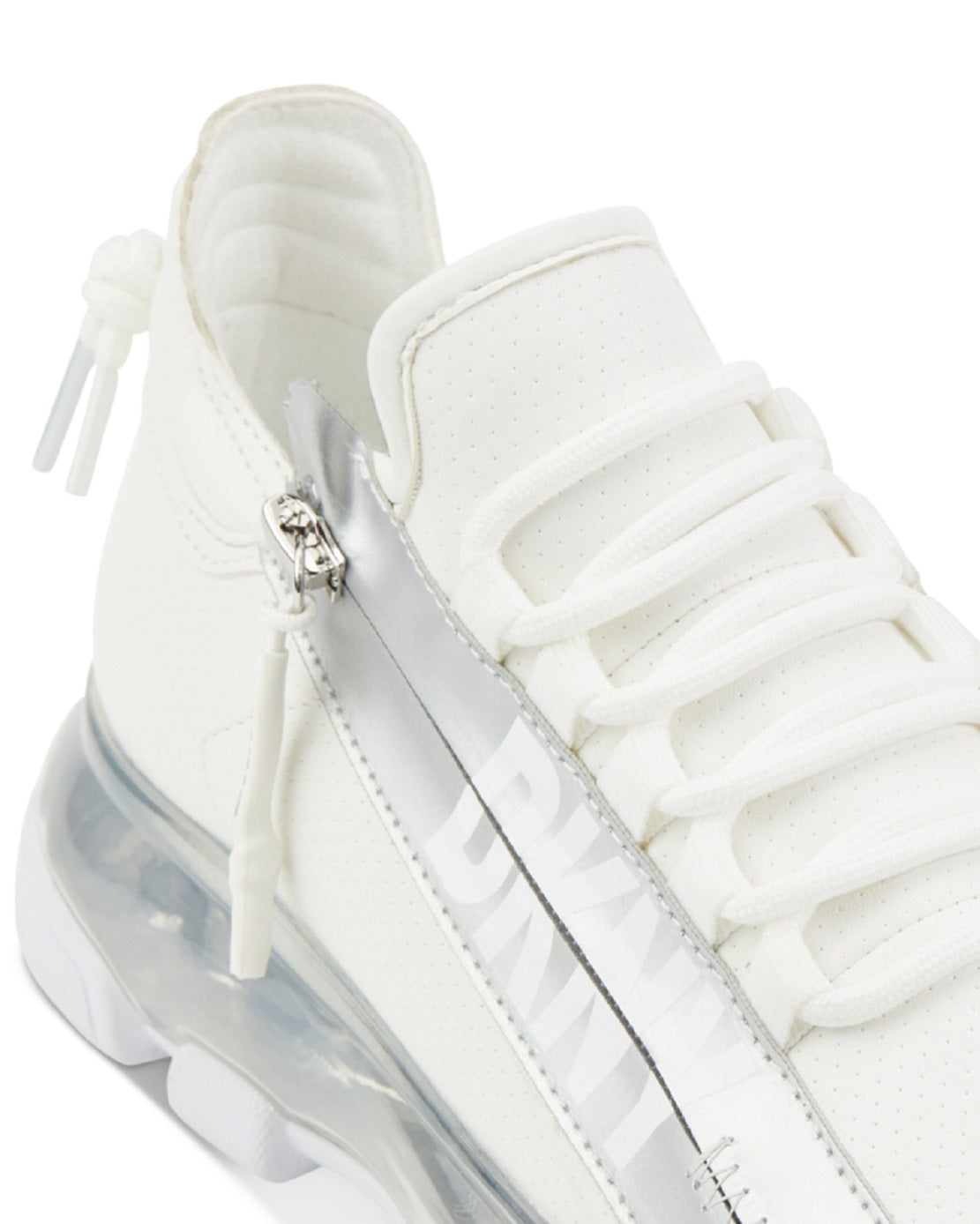 DKNY Women's Tokyo Lace Up Zip Sneakers White Size 7.5M