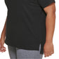 DKNY Women's Cotton Logo T-Shirt Black Size 1X