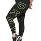 DKNY Women's High Waisted 7/8 Exploded Logo Leggings Black Size 1X