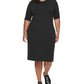 DKNY Women's Sport Plus Bodycon Dress Black Size 2X