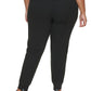 DKNY Women's Embroidered Logo Pintuck Sweatpants Black Size 3X