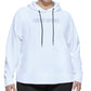 DKNY Women's Metallic Logo Cropped Hoodie White