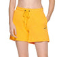 DKNY Women's Cotton Embroidered Logo Shorts Yellow Size X-Large
