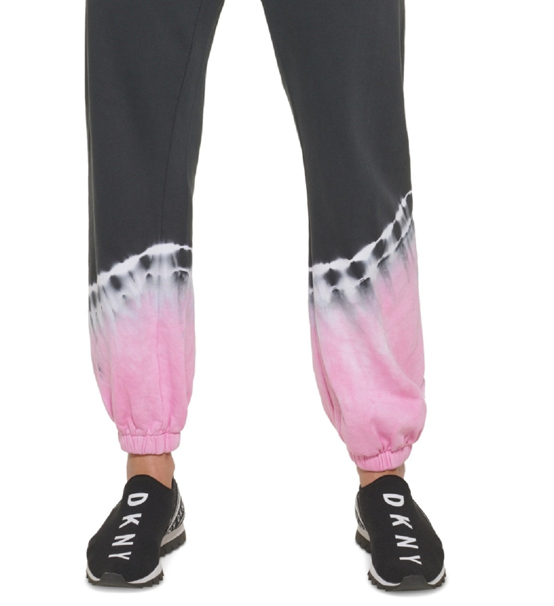 DKNY Women's Tie Dye Cotton Joggers Pink Size X-Large