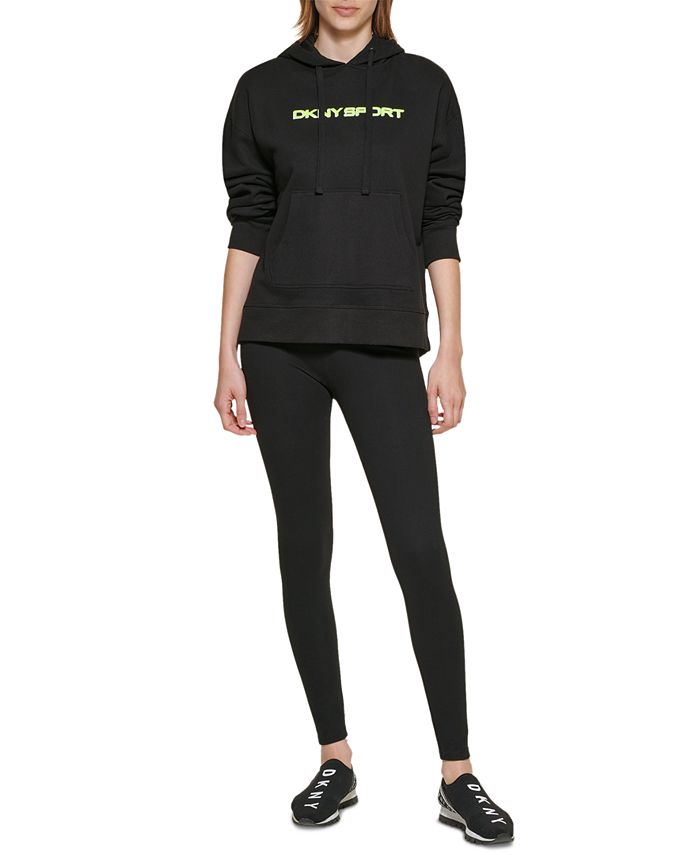 DKNY Women's Logo Hoodie Black Size Small
