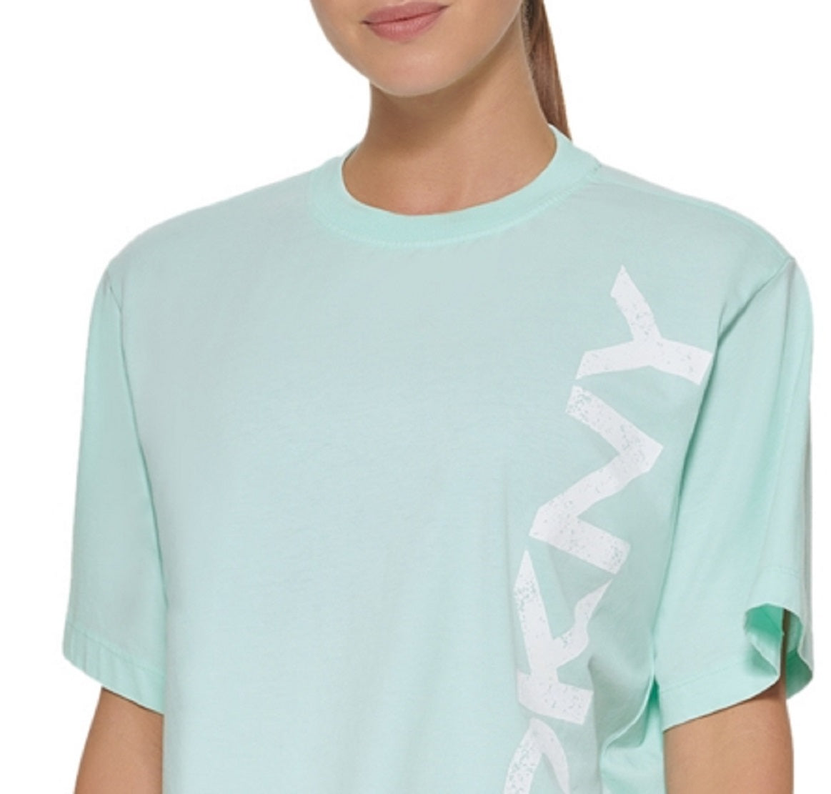 DKNY Women's Sport Logo T-Shirt Blue Size X-Large