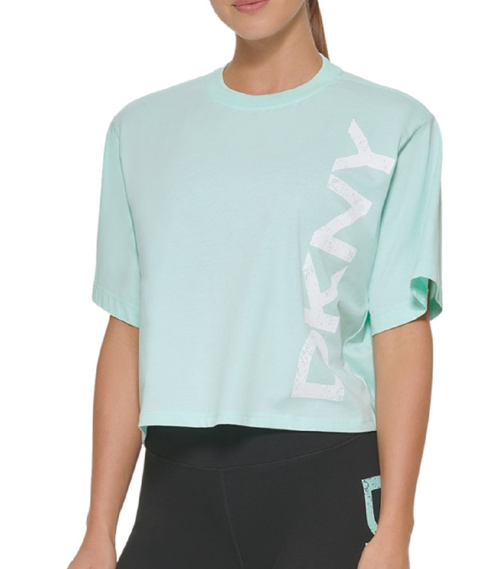 DKNY Women's Logo T-Shirt Blue Size Large