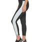 DKNY Women's Colorblocked Zip Front 7/8 Leggings Black Size Small