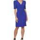 DKNY Women's Faux Wrap Sheath Dress Purple Size 14