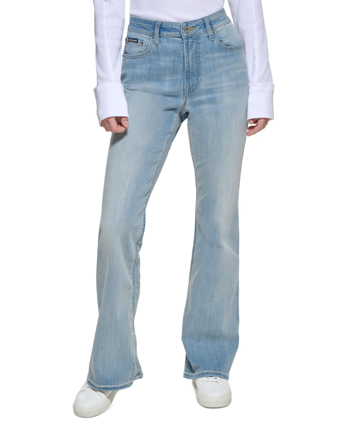 DKNY Women's Boerum High Rise Flare Leg Jeans Blue Size 27