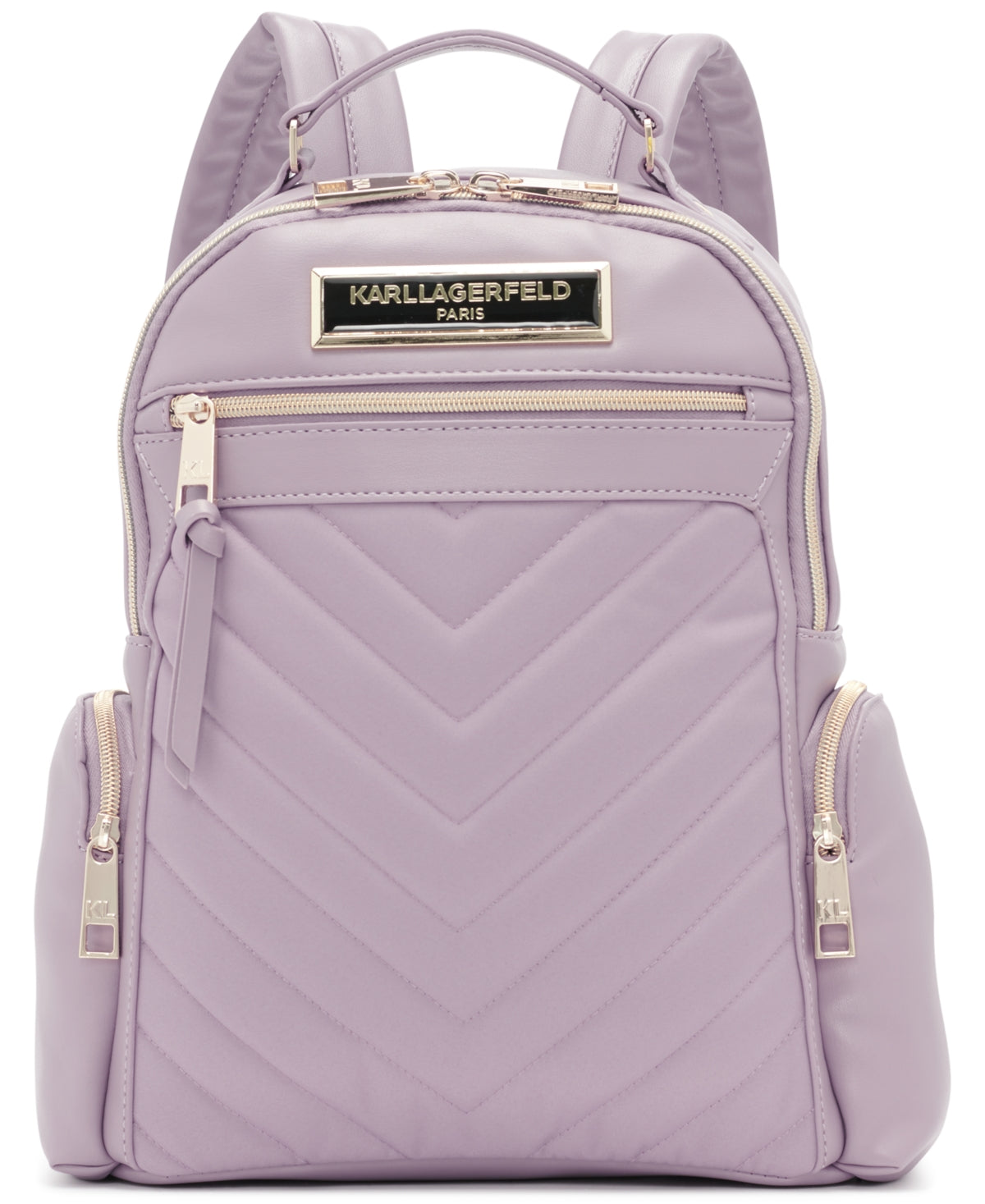 Karl Lagerfeld Paris Women's Chevron Backpack Purple Size Regular