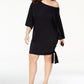 Michael Kors Women's Side Tie Cover Up Dress Swimsuit Black Size 2X