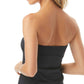 Vince Camuto Women's Strapless Draped Tankini Top Swimsuit Black
