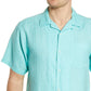 Tommy Bahama Men's Short Sleeve Sea Glass Camp Shirt Blue Size X-Large