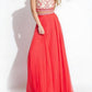 Rachel Allan - Two-piece Embellished Chiffon Gown